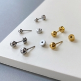 プッシュ式ボール型ステンレススタッドピアス 両耳用 ピアス | FACION | 詳細画像5