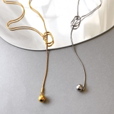 オープンスクエアY字ロングチェーンネックレス ラリエット アレルギー対応 | FACION | 詳細画像2 