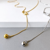 オープンスクエアY字ロングチェーンネックレス ラリエット アレルギー対応 | FACION | 詳細画像4 