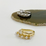 CZ&パールラインイヤーカフ 片耳用 レディース | FACION | 詳細画像1