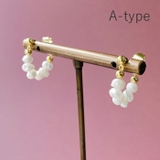 A-type | 淡水パールリングフープピアス 天然 淡水パール | FACION