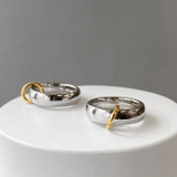 ゴールドリング付ステンレスリング 指輪 バイカラー | FACION | 詳細画像1