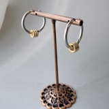 SGカラーリング付フープステンレスピアス バイカラー コンビカラー | FACION | 詳細画像2