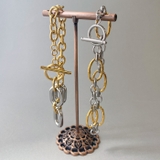 バイカラーMIXチェーンステンレスブレスレット マンテル ブレス | FACION | 詳細画像4 