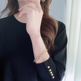 バイカラーMIXチェーンステンレスブレスレット マンテル ブレス | FACION | 詳細画像6 