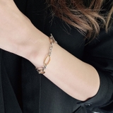 バイカラーMIXチェーンステンレスブレスレット マンテル ブレス | FACION | 詳細画像7 