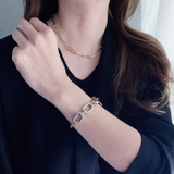 バイカラーMIXチェーンステンレスブレスレット マンテル ブレス | FACION | 詳細画像9 