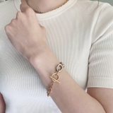 バイカラーMIXチェーンステンレスブレスレット マンテル ブレス | FACION | 詳細画像11 