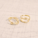 ブリッジ＆クロスラインイヤーカフSET キュービックジルコニア ノンホールピアス | FACION | 詳細画像1 