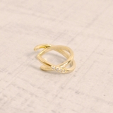 ブリッジ＆クロスラインイヤーカフSET キュービックジルコニア ノンホールピアス | FACION | 詳細画像5 