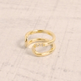 ブリッジ＆クロスラインイヤーカフSET キュービックジルコニア ノンホールピアス | FACION | 詳細画像6 