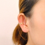 ブリッジ＆クロスラインイヤーカフSET キュービックジルコニア ノンホールピアス | FACION | 詳細画像8 