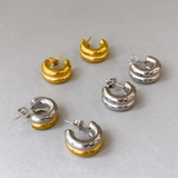 2連ステンレスフープピアス C型 バイカラー | FACION | 詳細画像3 