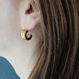 2連ステンレスフープピアス C型 バイカラー | FACION | 詳細画像10 