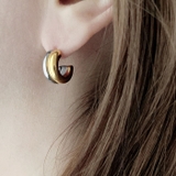 2連ステンレスフープピアス C型 バイカラー | FACION | 詳細画像11 