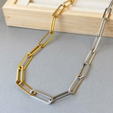 バイカラーレオンチェーンステンレスネックレス コンビカラ アレルギー対応 | FACION | 詳細画像1 