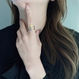 バイカラーステンレスデザインフォークリング 指輪 アレルギー対応 | FACION | 詳細画像6 