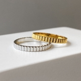 バーティカルストライプラインステンレスリング 指輪 アレルギー対応 | FACION | 詳細画像1 