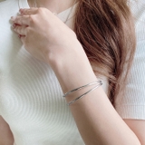 ダブルメタルラインステンレスブレスレット バングル アレルギー対応 | FACION | 詳細画像5 