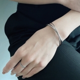 クロスラインステンレスブレスレット バングル ブレス | FACION | 詳細画像5 