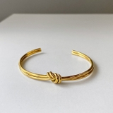 ゴールド | ノット2連ステンレスバングル ブレスレット 結び | FACION