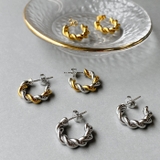 ツイストフープステンレスピアス C型 バイカラー | FACION | 詳細画像2 