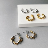 ツイストフープステンレスピアス C型 バイカラー | FACION | 詳細画像1 