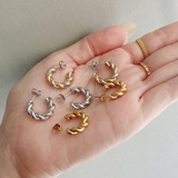 ツイストフープステンレスピアス C型 バイカラー | FACION | 詳細画像10 