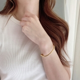 ドロップカーブステンレスバングル ブレスレット 大きめ | FACION | 詳細画像6 