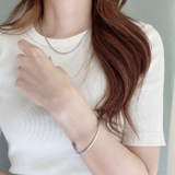 ドロップカーブステンレスバングル ブレスレット 大きめ | FACION | 詳細画像7 