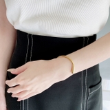 ドロップカーブステンレスバングル ブレスレット 大きめ | FACION | 詳細画像10 