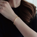 ドロップカーブステンレスバングル ブレスレット 大きめ | FACION | 詳細画像11 