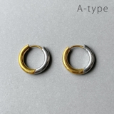 A-type | バイカラー 開閉式フープピアス コンビカラー | FACION