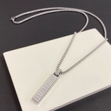 シルバー | スティックバーローマ数字ステンレスネックレス メンズ サージカルステンレス | FACION