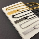 スティックバーローマ数字ステンレスネックレス メンズ サージカルステンレス | FACION | 詳細画像3 