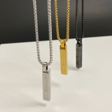 スティックバーローマ数字ステンレスネックレス メンズ サージカルステンレス | FACION | 詳細画像1 