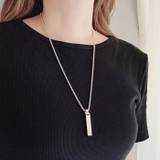 スティックバーローマ数字ステンレスネックレス メンズ サージカルステンレス | FACION | 詳細画像5 