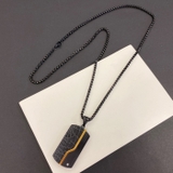 ゴールド | ドッグタグブラックステンレスネックレス アレルギー対応 金属アレルギー | FACION