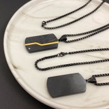 ドッグタグブラックステンレスネックレス アレルギー対応 金属アレルギー | FACION | 詳細画像2