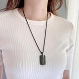 ドッグタグブラックステンレスネックレス アレルギー対応 金属アレルギー | FACION | 詳細画像6