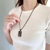 ドッグタグブラックステンレスネックレス アレルギー対応 金属アレルギー | FACION | 詳細画像8