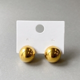 ゴールド | ビッグボール型ステンレスピアス レディース 丸型 | FACION
