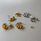 C型ステンレスリング付フープピアス バイカラー シルバー | FACION | 詳細画像5