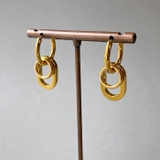 ゴールド | ワンタッチフープリング付ステンレスピアス 開閉式 キャッチレス | FACION