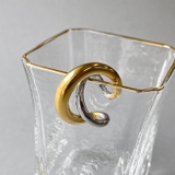 バイカラーステンレスクロスフープイヤーカフ 片耳用 イヤリング | FACION | 詳細画像4 