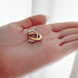 バイカラーステンレスクロスフープイヤーカフ 片耳用 イヤリング | FACION | 詳細画像7 