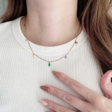 カラフルストーンステンレスネックレス アレルギー対応 つけっぱなし | FACION | 詳細画像7