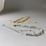 2連デザインチェーンステンレスブレスレット つけっぱなし アレルギー対応 | FACION | 詳細画像3 