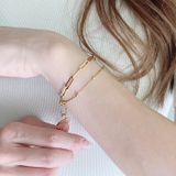 2連デザインチェーンステンレスブレスレット つけっぱなし アレルギー対応 | FACION | 詳細画像10 