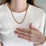 ボリュームステンレスチェーンネックレス アレルギー対応 つけっぱなし | FACION | 詳細画像10 